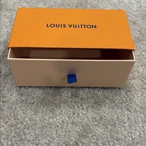 Louis Vuitton Orange and Tan Box with Blue Tab